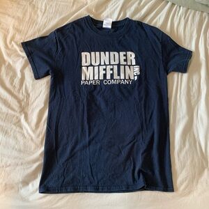 Gildan Navy Blue Dunder Mifflin Paper Company Short Sleeve Tee